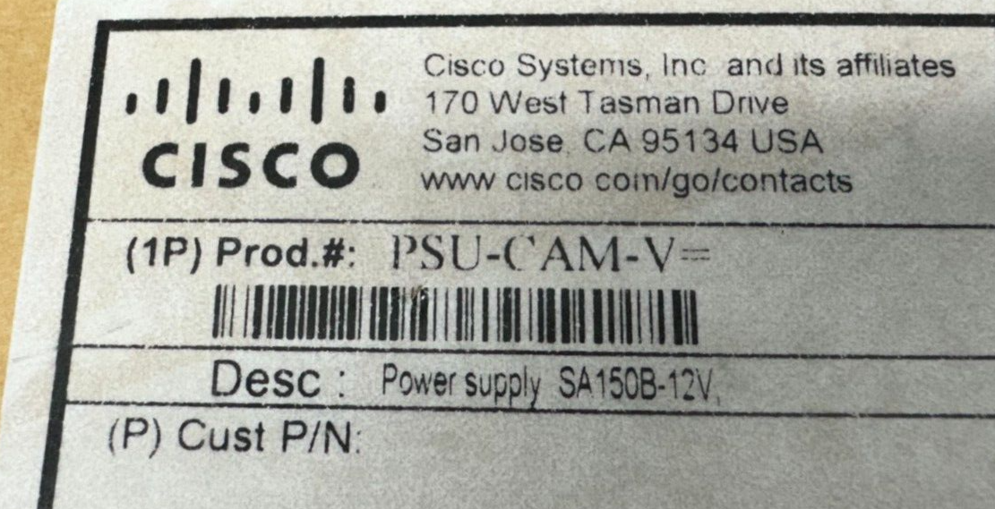 Cisco PSU-CAM-V= Power Supply SA150B-12V