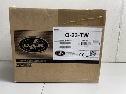 PAIR of DAS Q-23-TW Quantum Series Compact Passive Pro Audio Speaker (White)