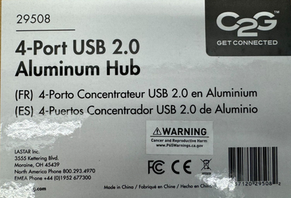 C2G 29508 4-Port USB 2.0 Aluminum Hub LOT OF 3