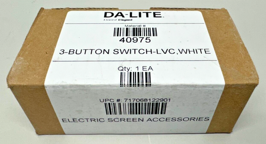 Legrand DA-LITE 40975 3-Button Switch-LVC. White