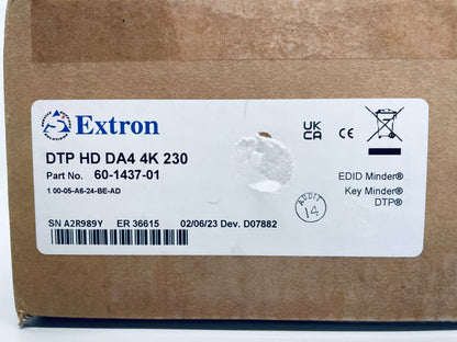 Extron DTP HD DA 4K 230 DTP Distribution Amplifier 60-1437-01