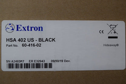 Extron HSA 402  US  - Hideaway Surface Access Enclosure  BLACK  60-416-02