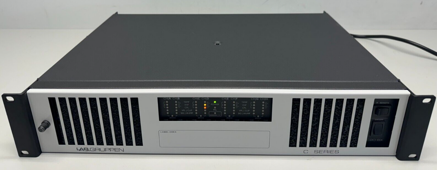 Lab Gruppen C series C 20:8X 2000W 8-Channel Amp w/NomadLink Network Monitoring