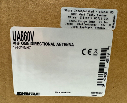 Shure UA860V Passive Omnidirectional Antenna for VHF (174 to 216 MHz)