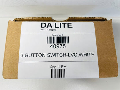 Da-Lite 40975 Three-Button Low Voltage Control Switch (White)