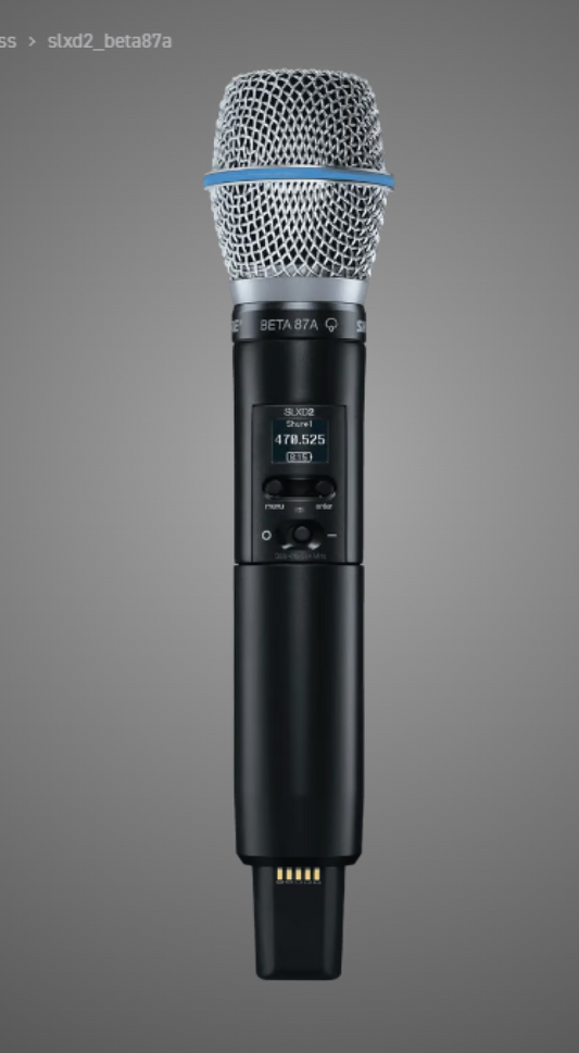 Shure SLXD2/B87A Wireless Handheld Microphone with Beta 87A Band G58 417-506 MHz