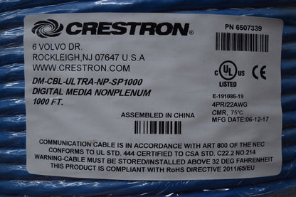 Crestron DM-CBL-ULTRA-NP-SP1000 Digital Media Nonplenum Cable 1000 FT. PN6507339