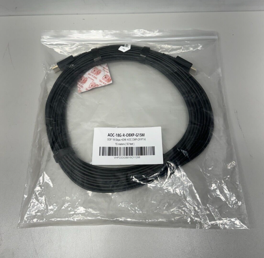 Liberty AOC-18G-R-OBXP-G15 Chromis Fiberoptics Optical Plenum HDMI 49.2' Cable