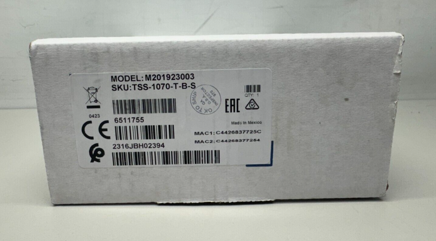 Crestron TSS-1070-T-B-S 10.1" Room Scheduling Touchscreen Black 6511755 NEW
