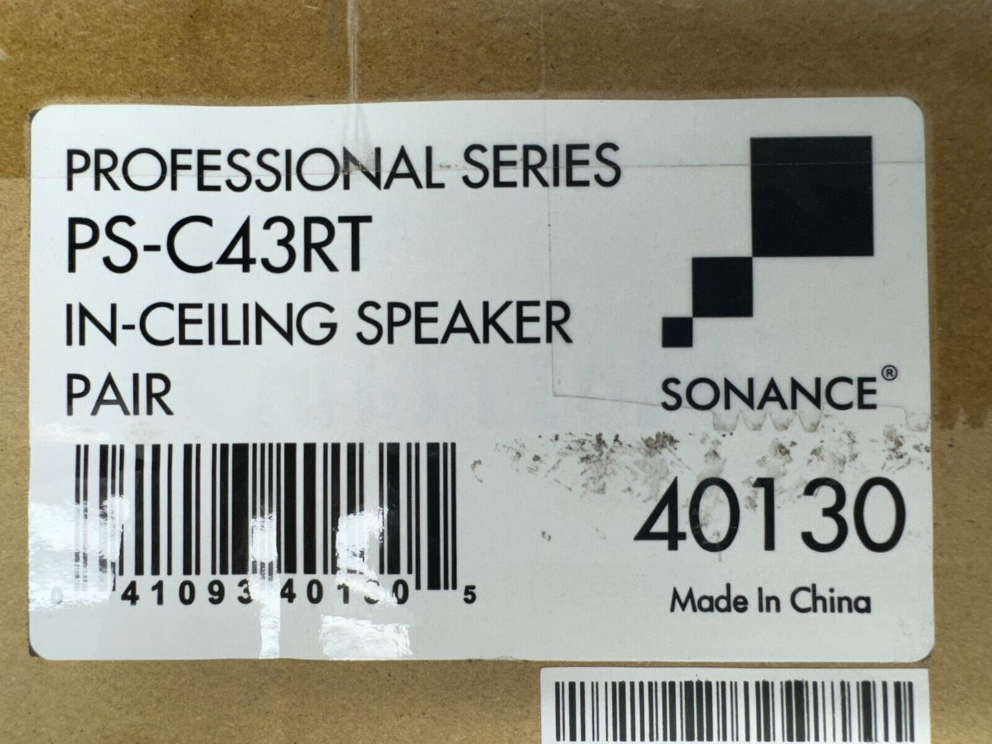 Sonance PS-C43RT 4" IN-Ceiling Speaker w/ 70/100 Volt Transformer w/8 ohm bypass