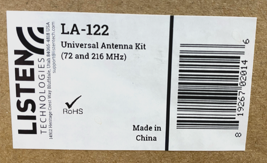 Listen Technologies LA-122 Universal Antenna Kit ( 72 and 216 MHz )