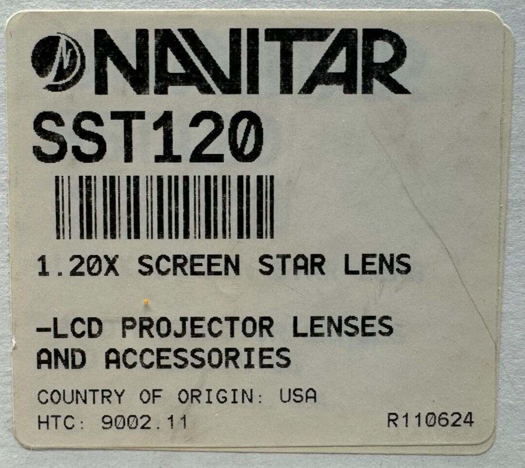 Navitar SST120 1.2x ScreenStar Telephoto Lens