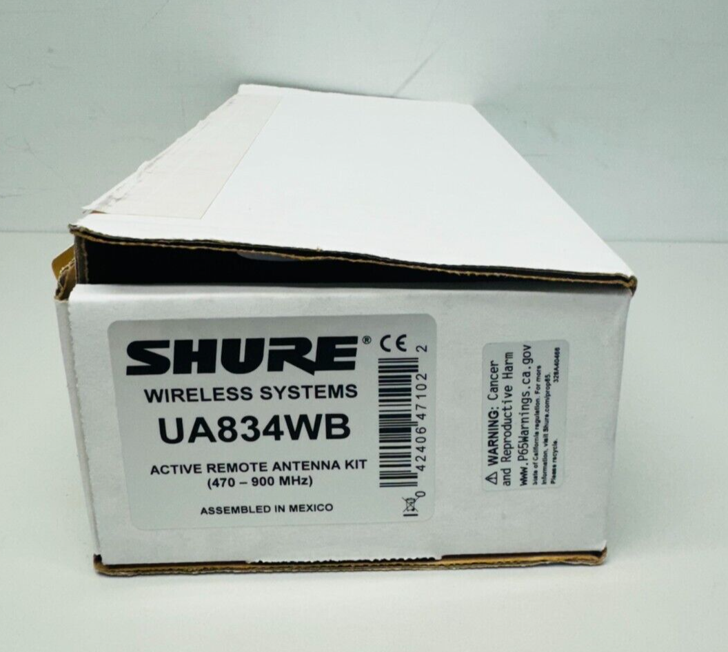 Shure UA834WB In-Line Active Remote Antenna Amplifier  470-902 MHz