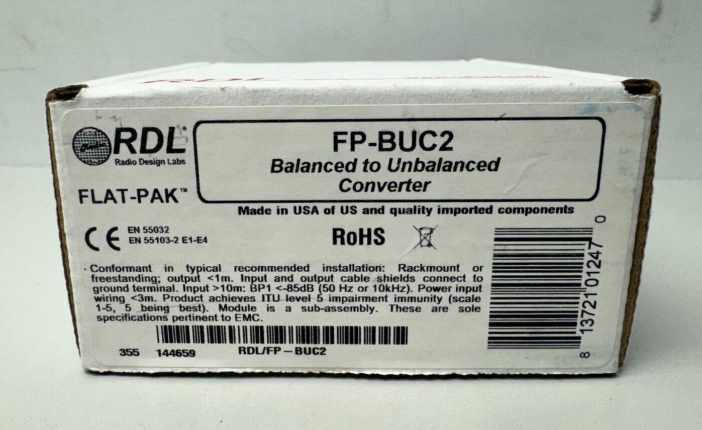RDL FP-BUC2 2-Channel Balanced to Unbalanced Converter
