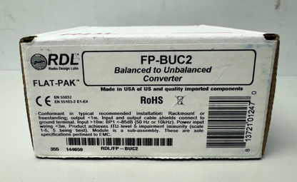 RDL FP-BUC2 2-Channel Balanced to Unbalanced Converter