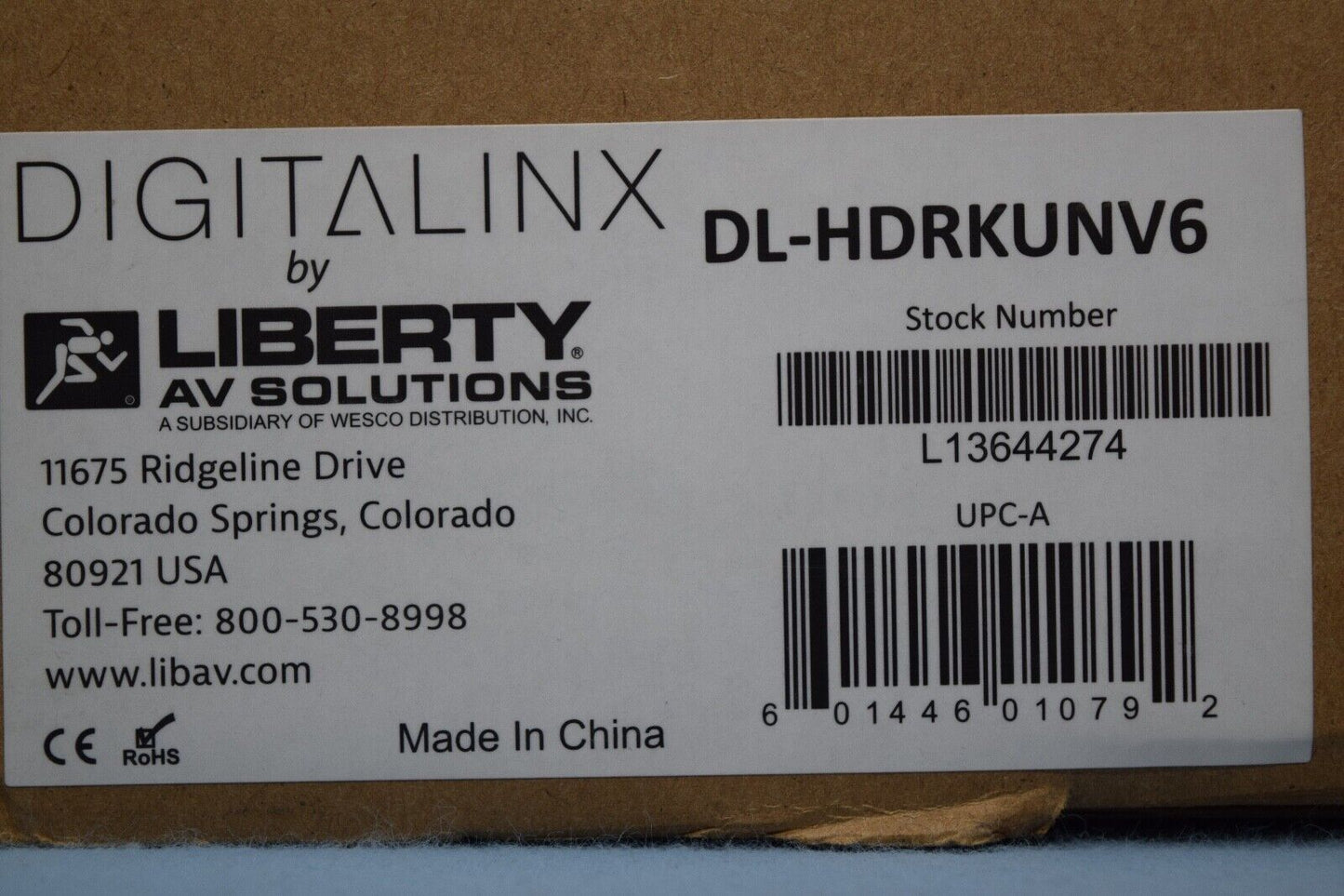 Liberty DigitaLinx DL-HDRKUNV6 Universal 6U Rack Mount Chassis