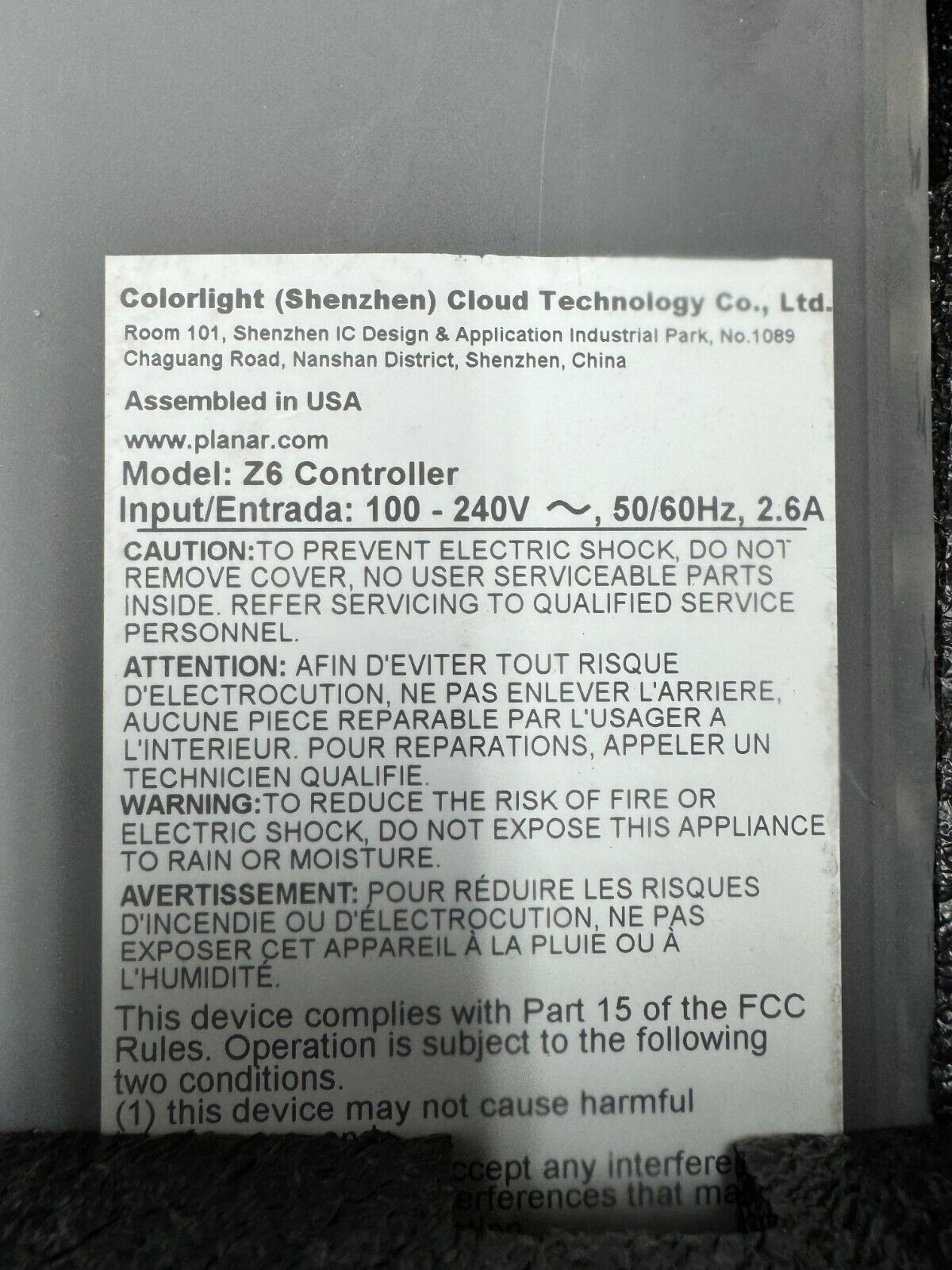 Colorlight Z6 Controller Z-series LED Display Controller 4K UHD 933-1541-03