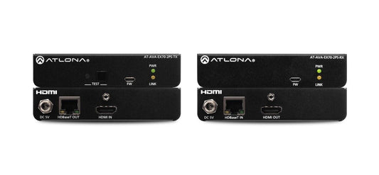 Atlona - Avance 4K/UHD HDBaseT HDMI Extender Kit  Black   AT-AVA-EX70-2PS-KIT