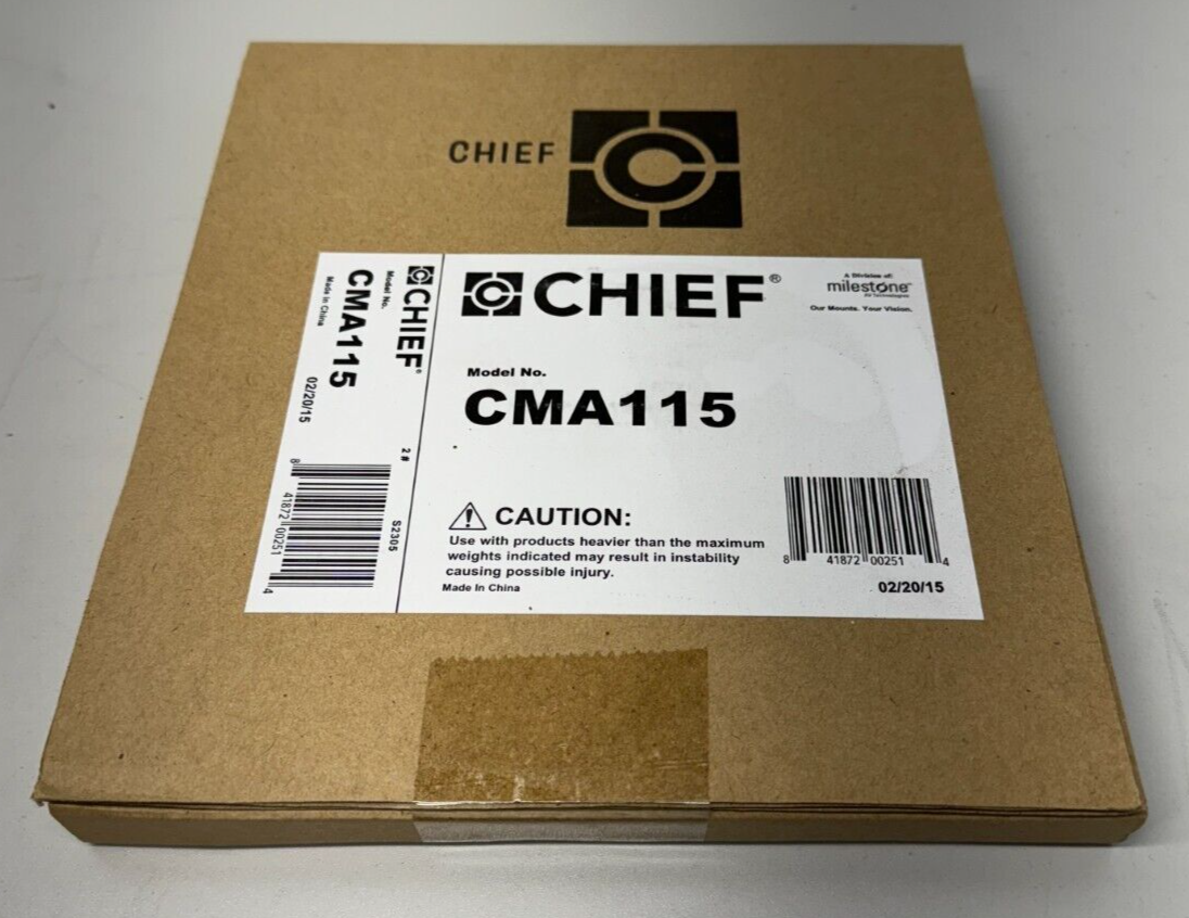 Chief CMA115 6x6" Ceiling Plate with 1.5" NPT Opening (Black) LOT OF 6