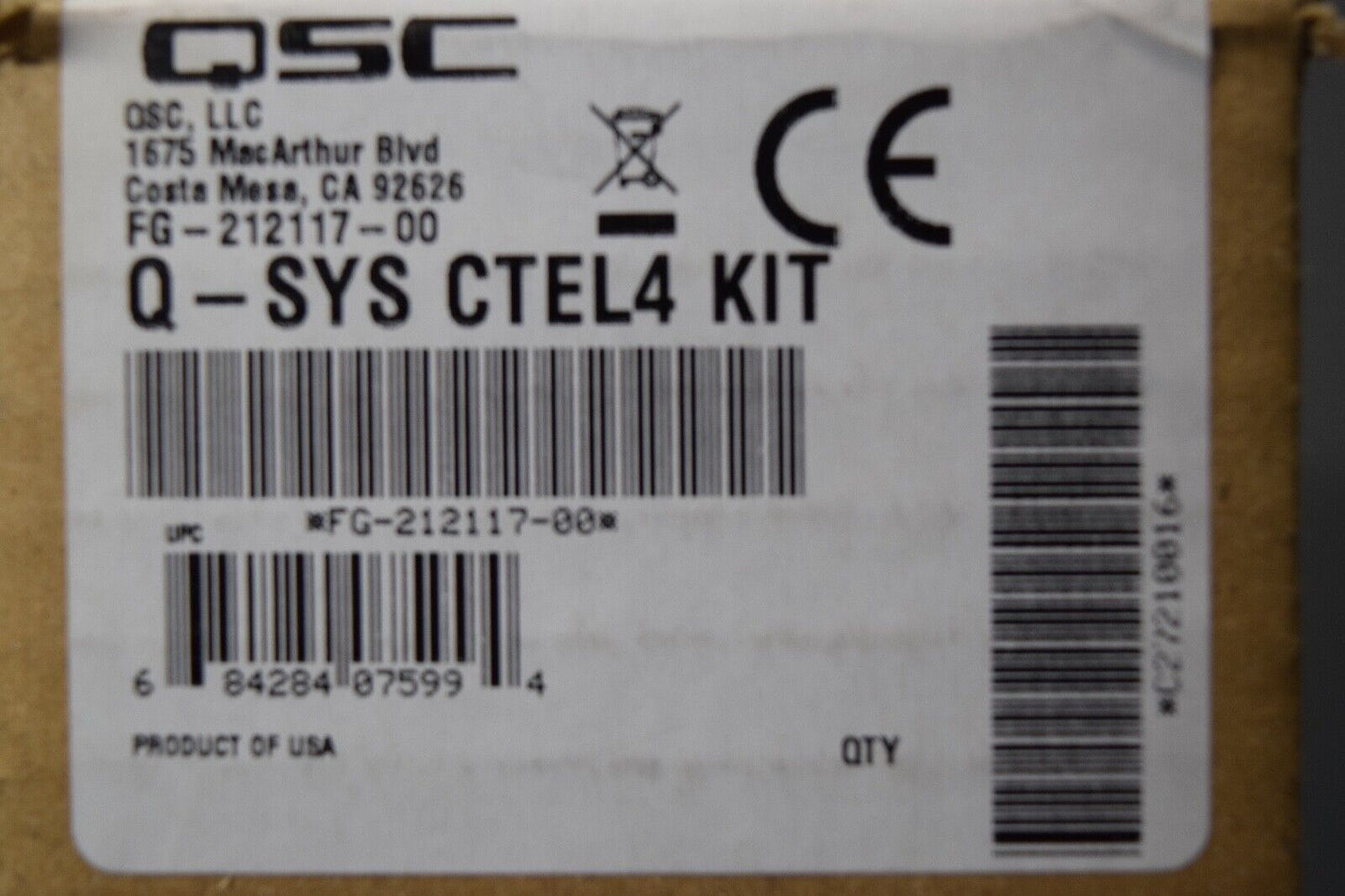 QSC Q-SYS CTEL4 KIT  Telephony Card  FG-212117-00