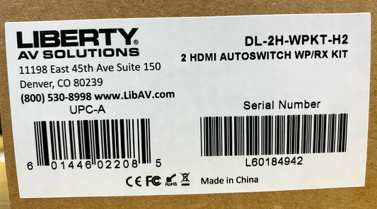 Liberty AV Solutions DL-2H-WPKT-H2 / HDMI AutoSwitch WP/RX Kit