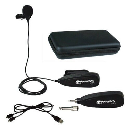 AmpliVox S1698 Universal 2.4 GHz Digital Wireless Lavalier Microphone System