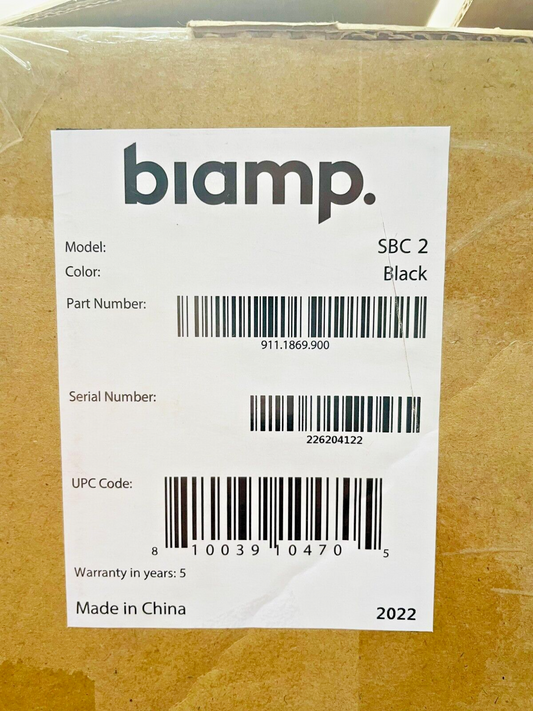Biamp SBC 2 Conferencing Speaker Bar Black 911.1869.900