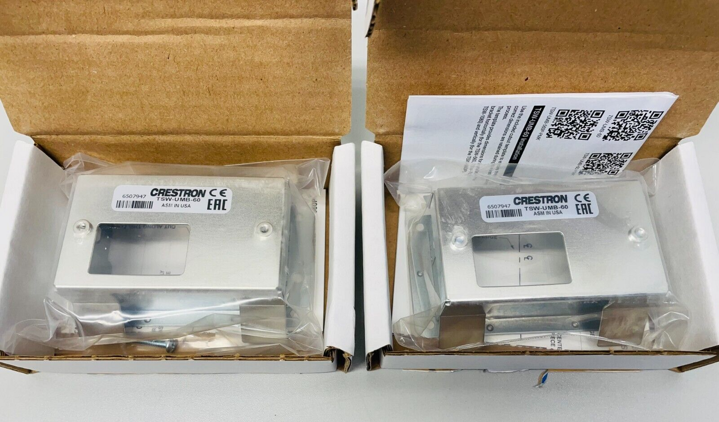 Crestron TSW-UMB-60 Universal Mounting Bracket 6507947 LOT OF 2