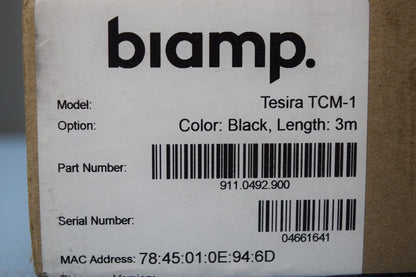 Biamp Tesira TCM-1 Ceiling Microphone Pendant Microphone &  Box