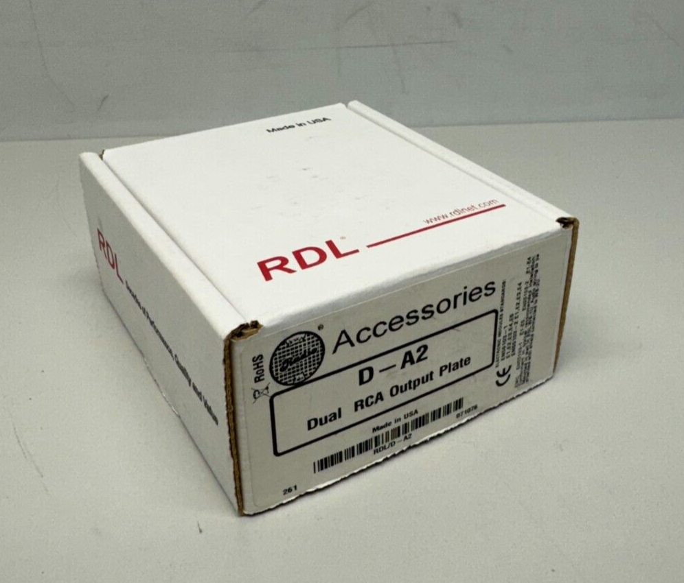 RDL D-A2 RCA Line Output Plate Assembly (White) – LPAV