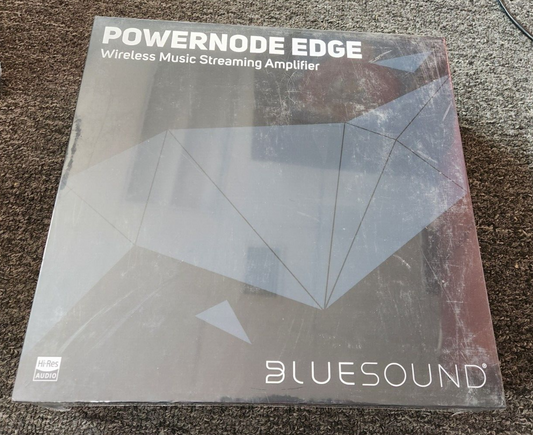 Bluesound Powernode Wireless Hi-Res Music Streamer w/80W/Ch Amp-White, NEW