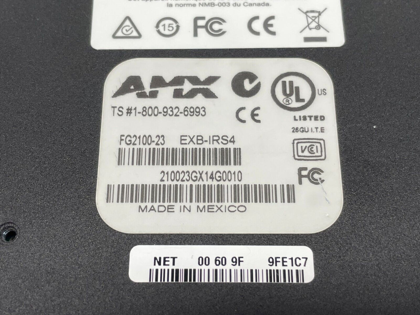 AMX EXB-IRS4 ICSLan IR/S Interface 4IR/S and 4 Inputs Control Box FG2100-23