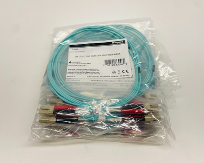 Legrand C2G #33046 6.6ft LC-LC 10Gb Duplex PVC Fiber Optic Cable LOT OF 10