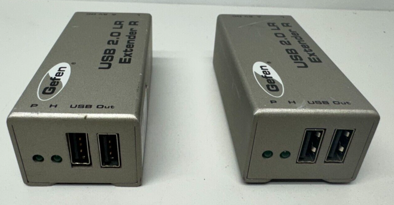 Gefen USB 2.0 LR Extenders 2x S & 2x R w/ 3x  AC Power Adaptors