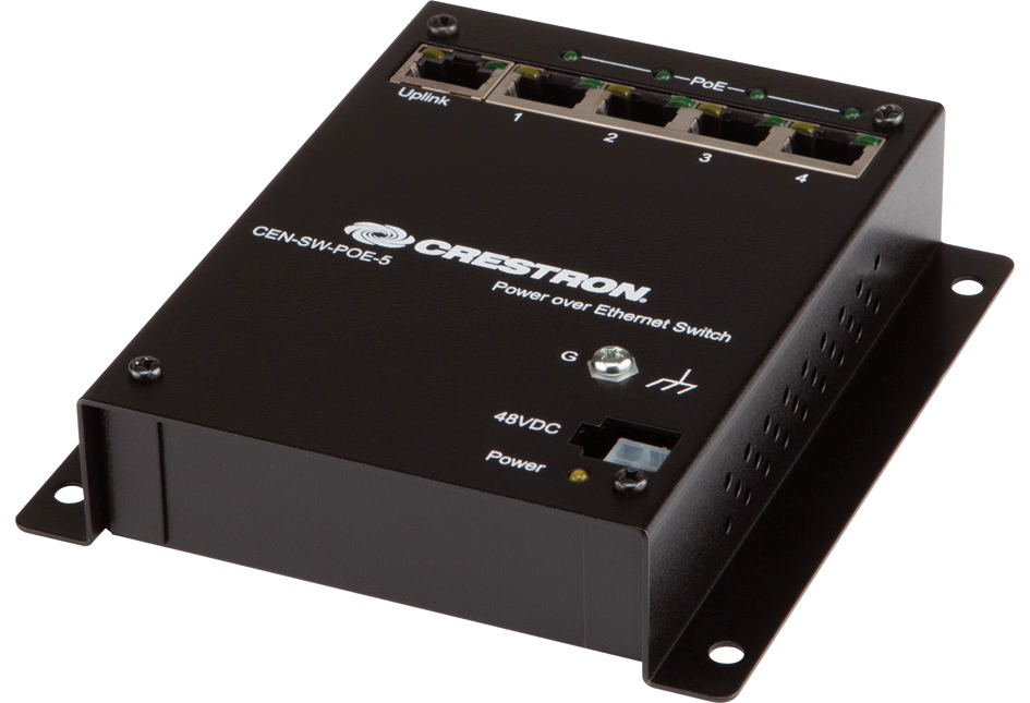 Crestron CEN-SW-POE-5  5-Port PoE Switch 6506450 Sealed Box