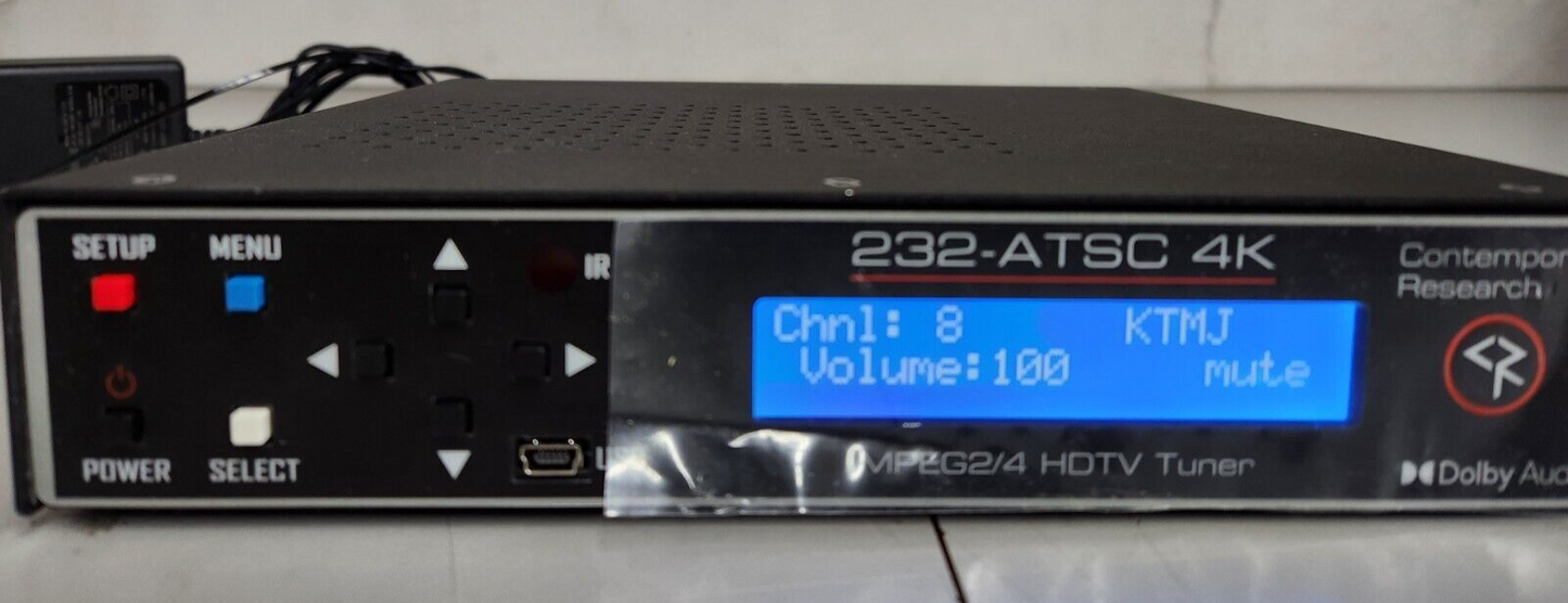 Contemporary Research 232-ATSC 4K HDTV Tuner Analog/Digital ATSC W/ Power Supply