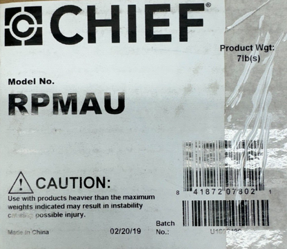 Chief RPMAU Elite Universal Ceiling Mount for Projectors (Black) RPMA-U