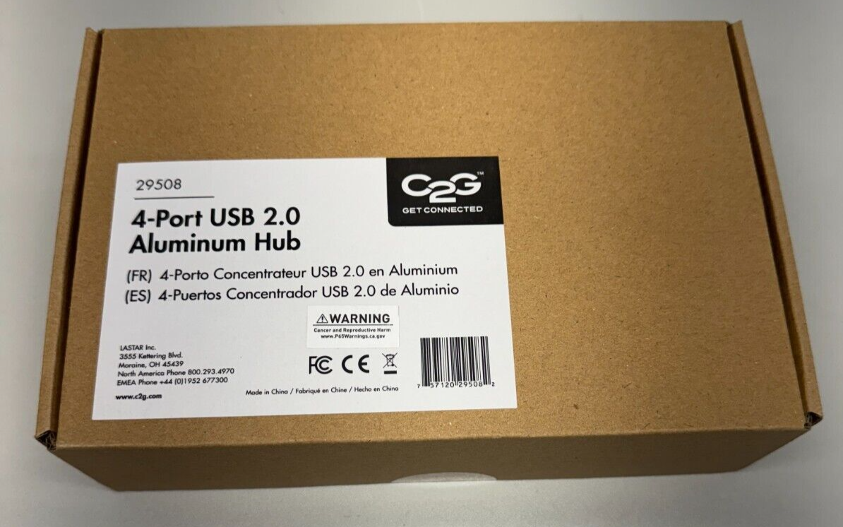 C2G 29508 4-Port USB 2.0 Aluminum Hub LOT OF 3