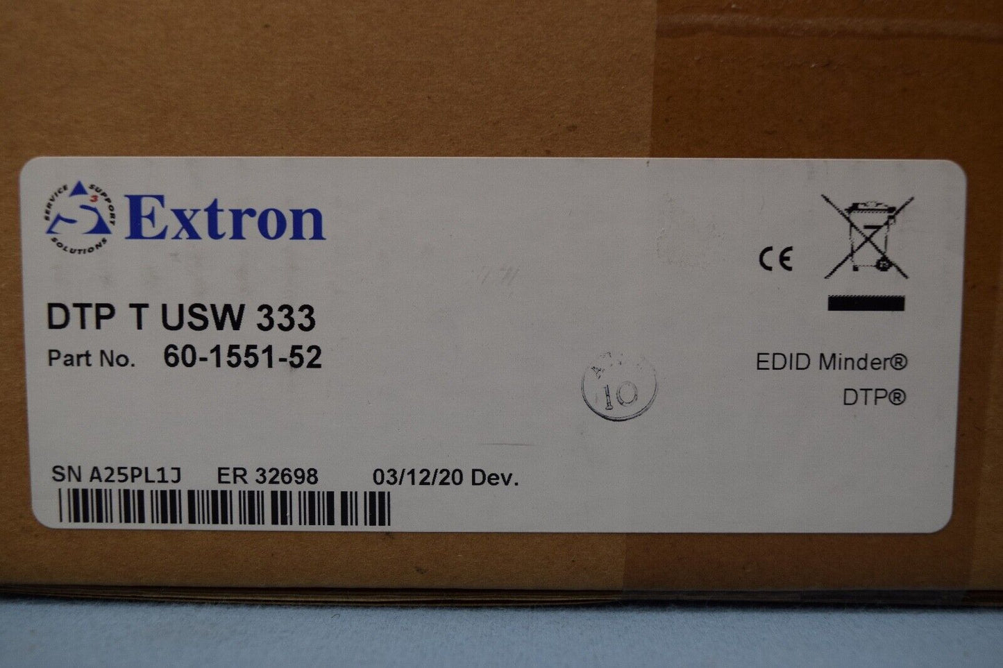 EXTRON DTP T USW 333  60-1551-52  3-Input Switcher & Long-Distance Transmitter