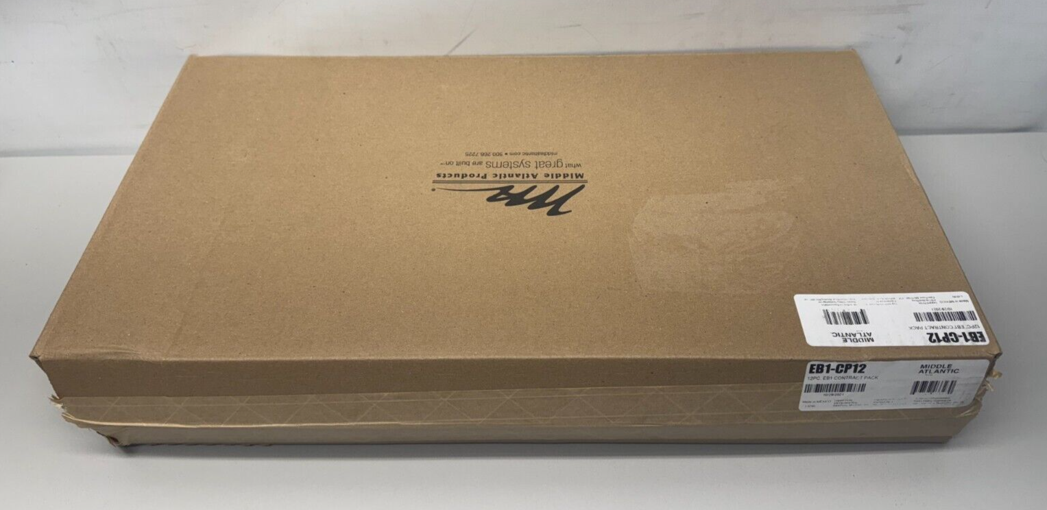 Middle Atlantic EB1-CP12 EB Series Flanged 1RU Blank Panel Contractor ...