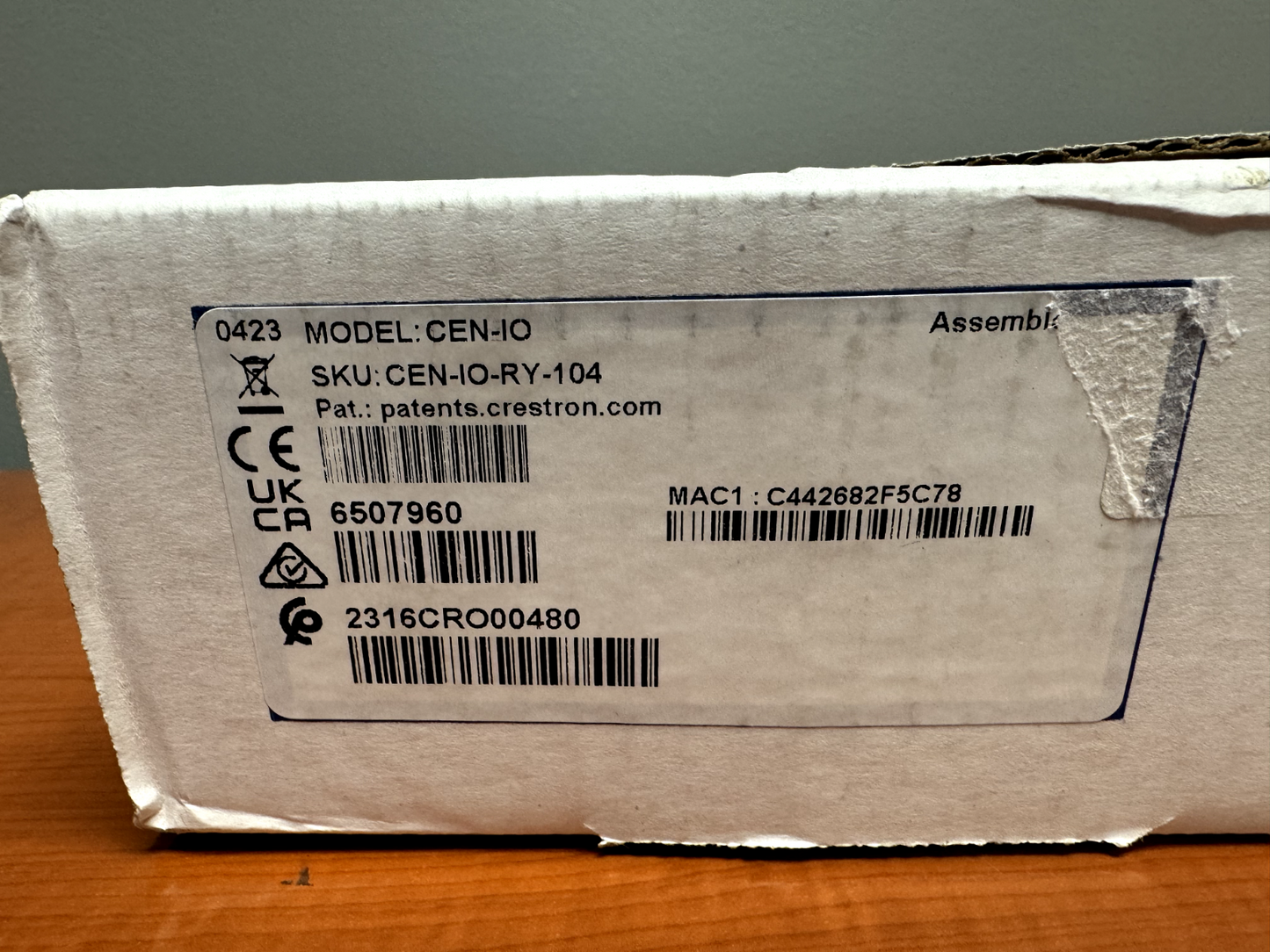 Crestron CEN-IO-RY-104 Wired Ethernet Module with 4 Relay Ports 6507960