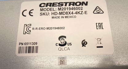 Crestron HD-MD8X4-4KZ-E Rackmount Switch (6511309) w/ PW2420RU Power Supply