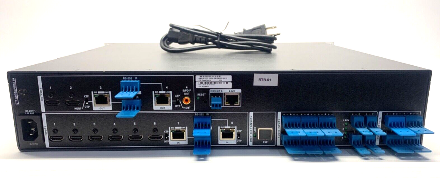 Extron DTP Crosspoint 84 Series Digital 8x4 Scaling Presentation Matrix