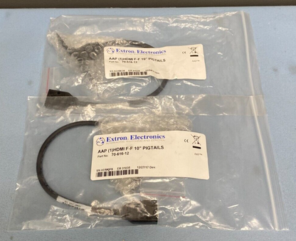 Extron AAP HDMI Female to Female on 10" Pigtail Lot of 2 70-616-12