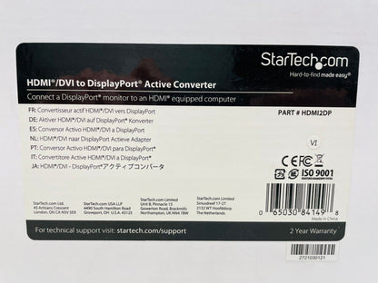 StarTech HDMI2DP HDMI/DVI to DisplayPort Active Converter