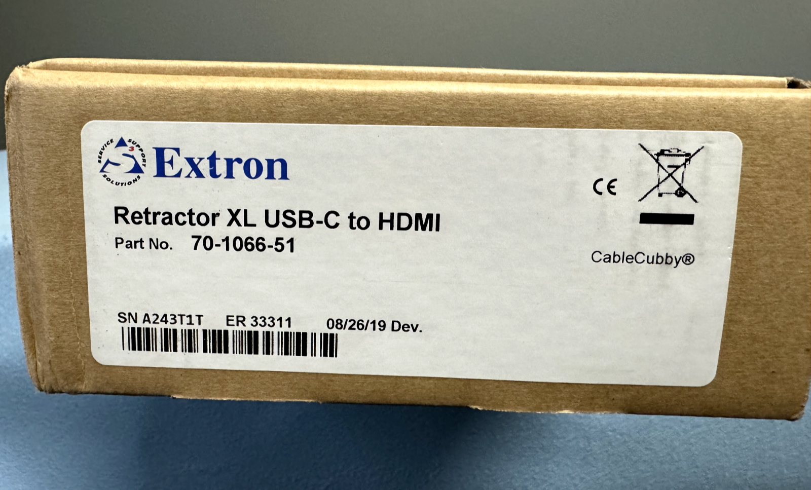 Extron Retractor XL USB-C to HDMI 4K 5 ft Cable Retraction System 70-1 ...