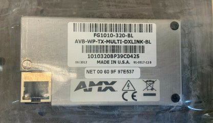 AMX AVB-WP-TX-MULTI-DXLINK-BL Multi-Format Wallplate Transmitter - FG1010-320-BL