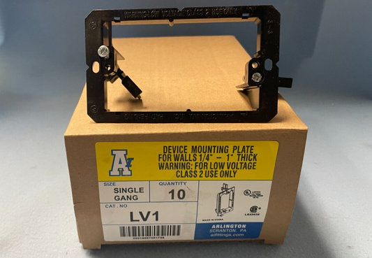 Arlington LV1 Single Gang Low Voltage Class 2 Device Mounting Plate (Lot of 14)