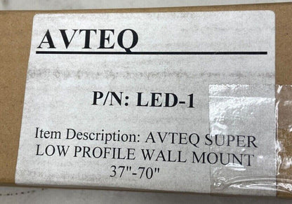 AVTEQ LED-1 Low-Profile Wall Mount for 40" to 70" Displays