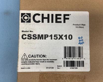 Chief Sliding Component Storage Panel NEW | CSSMP15X10